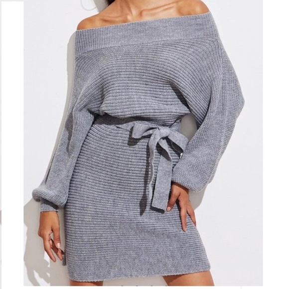 Dresses & Skirts - OFF- SHOULDER SWEATER DRESS